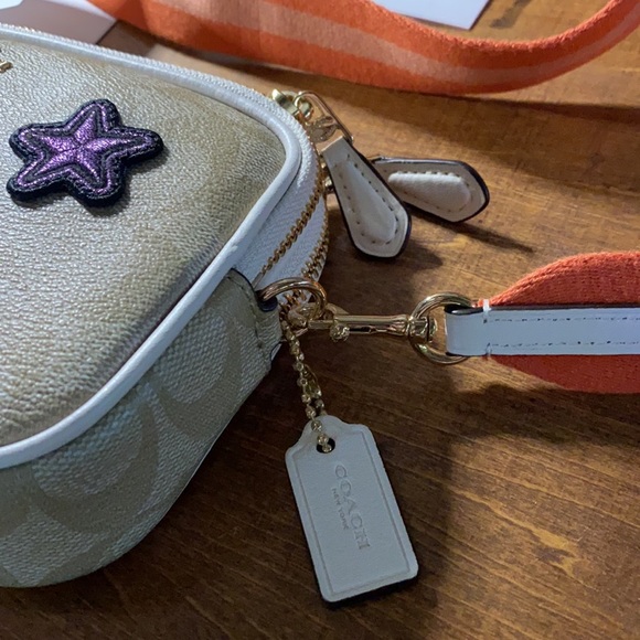 Coach Bunny & Stars Varsity Patch Crossbody Pouch - Picture 16 of 17